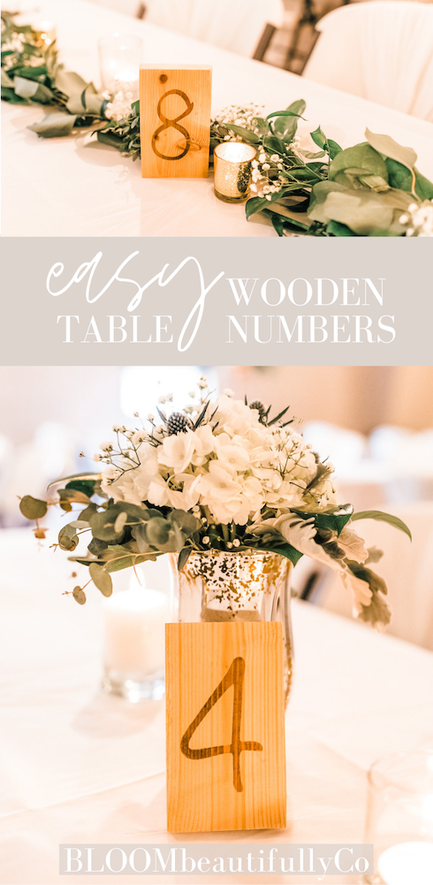 How make wooden table numbers Pin raw wood with dark stain number bloombeautifullyco