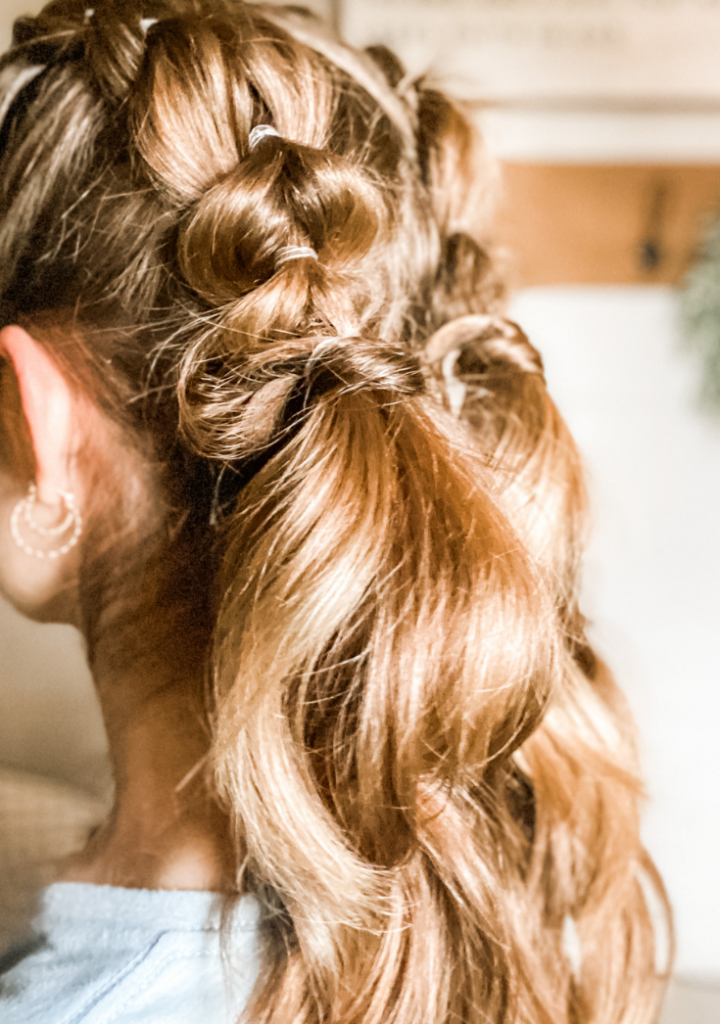 bubble hairstyle pigtails side back view from bloombeautifullyco