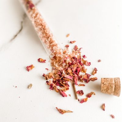 How To Make Rose Petal Bath Salt Favors